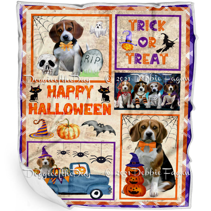 Happy Halloween Trick or Treat Beagle Dogs Blanket BLNKT143715