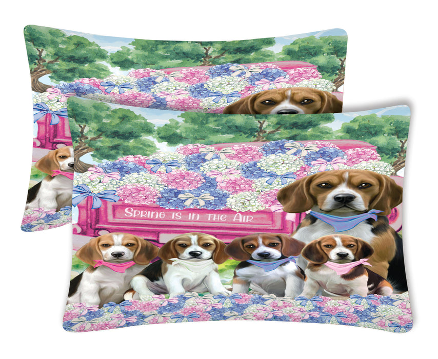 Beagle Pillow Case, Soft and Breathable Pillowcases Set of 2, Explore a Variety of Designs, Personalized, Custom, Gift for Dog Lovers