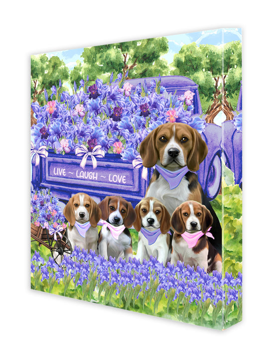 Beagle Wall Art Canvas, Explore a Variety of Designs, Custom Digital Painting, Personalized, Ready to Hang Room Decor, Dog Gift for Pet Lovers