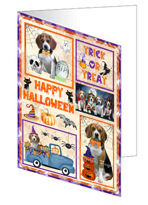 Happy Halloween Trick or Treat Belgian Malinois Dogs Handmade Artwork Assorted Pets Greeting Cards and Note Cards with Envelopes for All Occasions and Holiday Seasons GCD76403