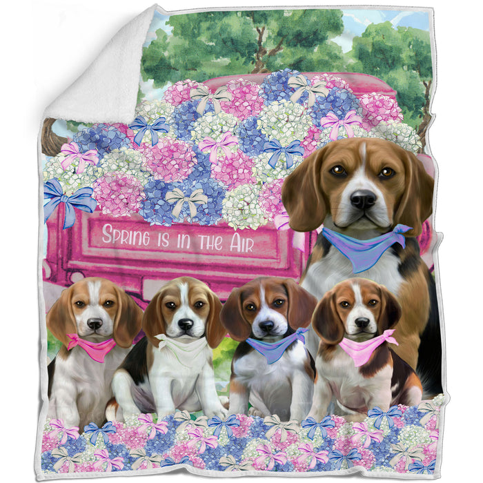Beagle Blanket: Explore a Variety of Custom Designs, Bed Cozy Woven, Fleece and Sherpa, Personalized Dog Gift for Pet Lovers