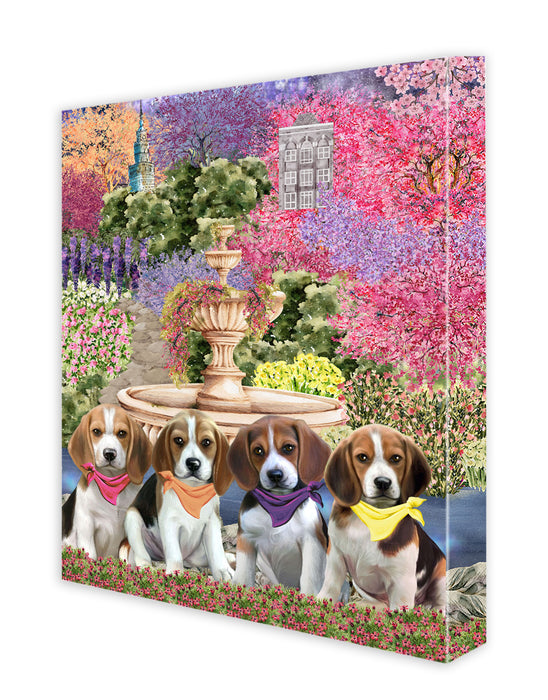 Beagle Canvas: Explore a Variety of Custom Designs, Personalized, Digital Art Wall Painting, Ready to Hang Room Decor, Gift for Pet & Dog Lovers