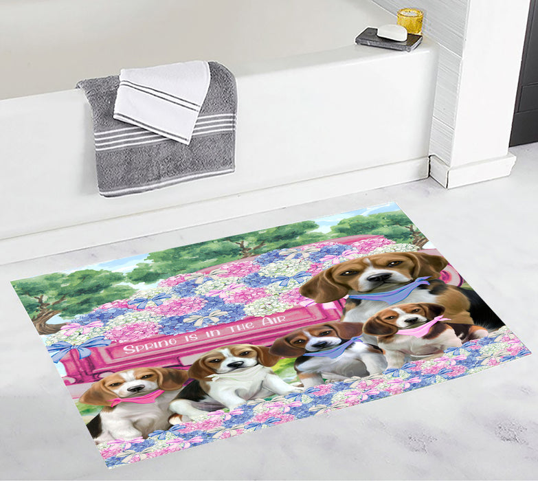 Beagle Custom Bath Mat, Explore a Variety of Personalized Designs, Anti-Slip Bathroom Pet Rug Mats, Dog Lover's Gifts