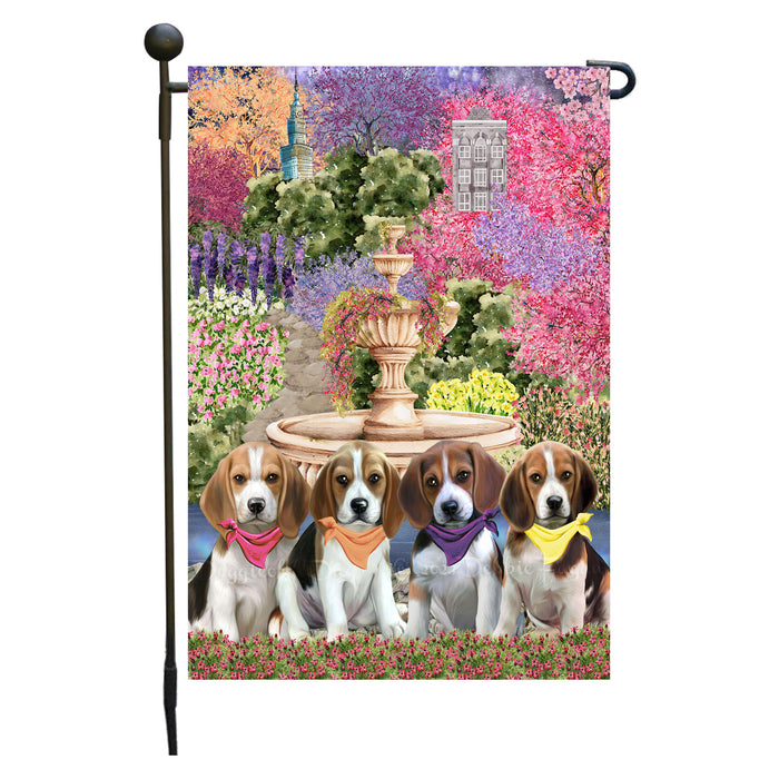 Beagle Dogs Garden Flag: Explore a Variety of Designs, Weather Resistant, Double-Sided, Custom, Personalized, Outside Garden Yard Decor, Flags for Dog and Pet Lovers