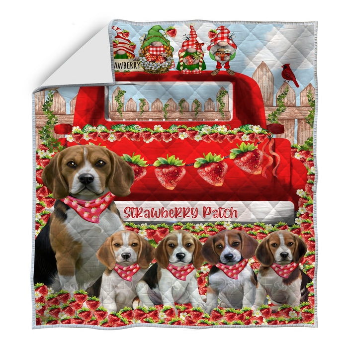 Beagle Bed Quilt, Explore a Variety of Designs, Personalized, Custom, Bedding Coverlet Quilted, Pet and Dog Lovers Gift