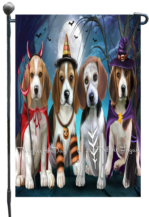 Happy Halloween Trick or Treat Beagle Dogs Garden Flags- Outdoor Double Sided Garden Yard Porch Lawn Spring Decorative Vertical Home Flags 12 1/2"w x 18"h