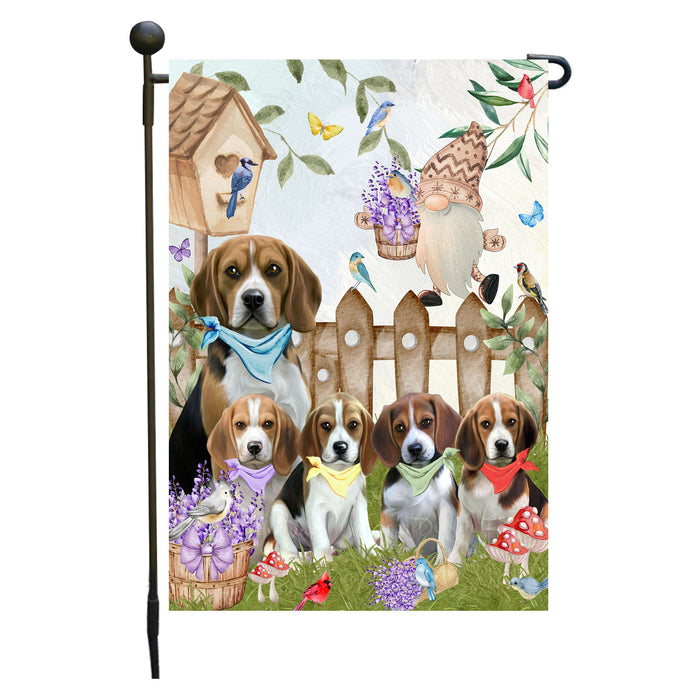 Beagle Dogs Garden Flag: Explore a Variety of Designs, Custom, Personalized, Weather Resistant, Double-Sided, Outdoor Garden Yard Decor for Dog and Pet Lovers