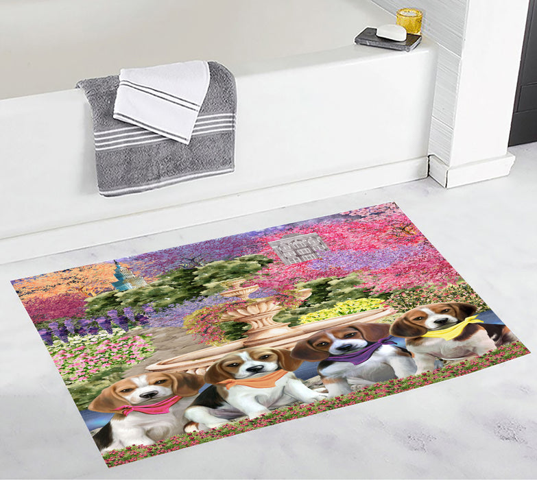 Beagle Bath Mat, Anti-Slip Bathroom Rug Mats, Explore a Variety of Designs, Custom, Personalized, Dog Gift for Pet Lovers