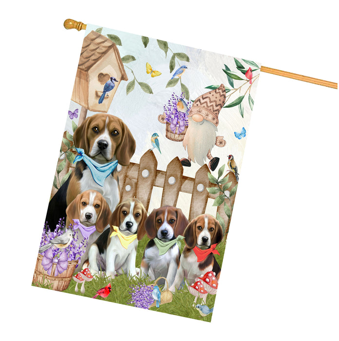 Beagle Dogs House Flag: Explore a Variety of Designs, Custom, Personalized, Weather Resistant, Double-Sided, Home Outside Yard Decor for Dog and Pet Lovers