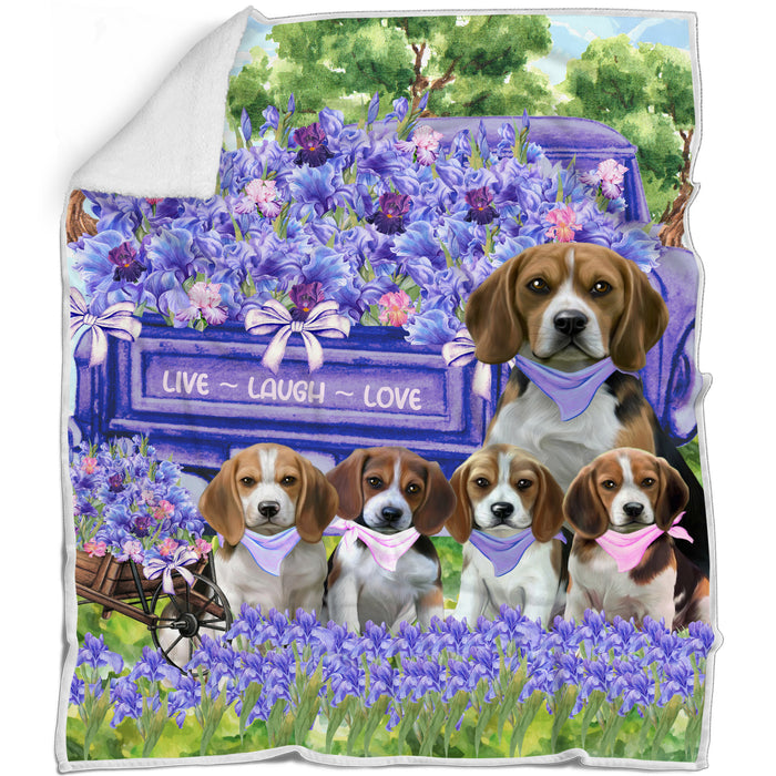 Beagle Bed Blanket, Explore a Variety of Designs, Personalized, Throw Sherpa, Fleece and Woven, Custom, Soft and Cozy, Dog Gift for Pet Lovers