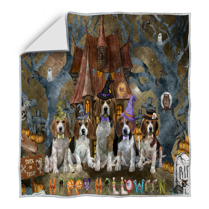 Beagle Quilt: Explore a Variety of Designs, Halloween Bedding Coverlet Quilted, Personalized, Custom, Dog Gift for Pet Lovers