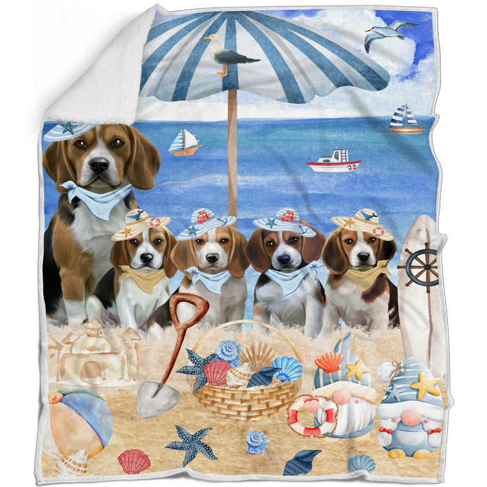 Beagle Blanket: Explore a Variety of Custom Designs, Bed Cozy Woven, Fleece and Sherpa, Personalized Dog Gift for Pet Lovers
