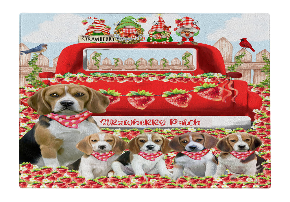 Beagle Tempered Glass Cutting Board: Explore a Variety of Custom Designs, Personalized, Scratch and Stain Resistant Boards for Kitchen, Gift for Dog and Pet Lovers