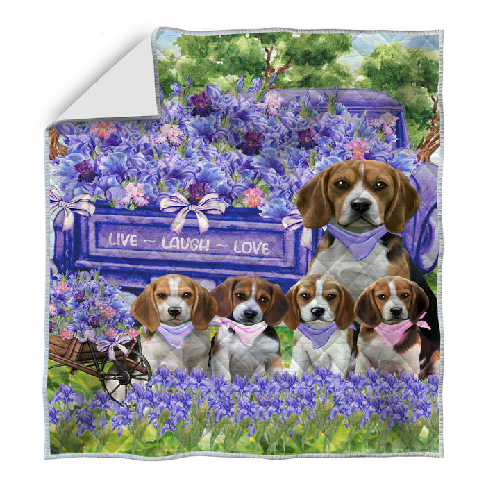 Beagle Quilt: Explore a Variety of Personalized Designs, Custom, Bedding Coverlet Quilted, Pet and Dog Lovers Gift