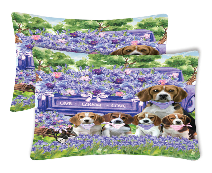 Beagle Pillow Case: Explore a Variety of Personalized Designs, Custom, Soft and Cozy Pillowcases Set of 2, Pet & Dog Gifts