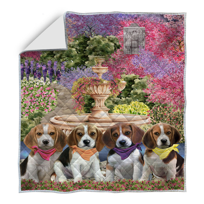 Beagle Bed Quilt, Explore a Variety of Designs, Personalized, Custom, Bedding Coverlet Quilted, Pet and Dog Lovers Gift