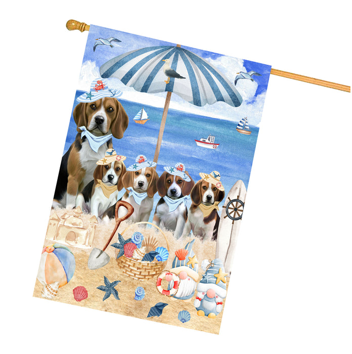 Beagle Dogs House Flag, Double-Sided Home Outside Yard Decor, Explore a Variety of Designs, Custom, Weather Resistant, Personalized, Gift for Dog and Pet Lovers