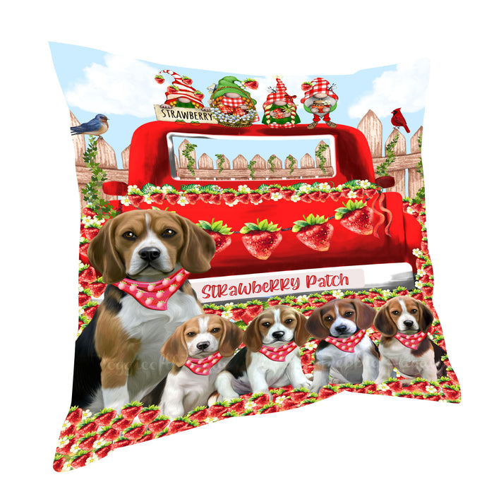 Beagle Throw Pillow, Explore a Variety of Custom Designs, Personalized, Cushion for Sofa Couch Bed Pillows, Pet Gift for Dog Lovers