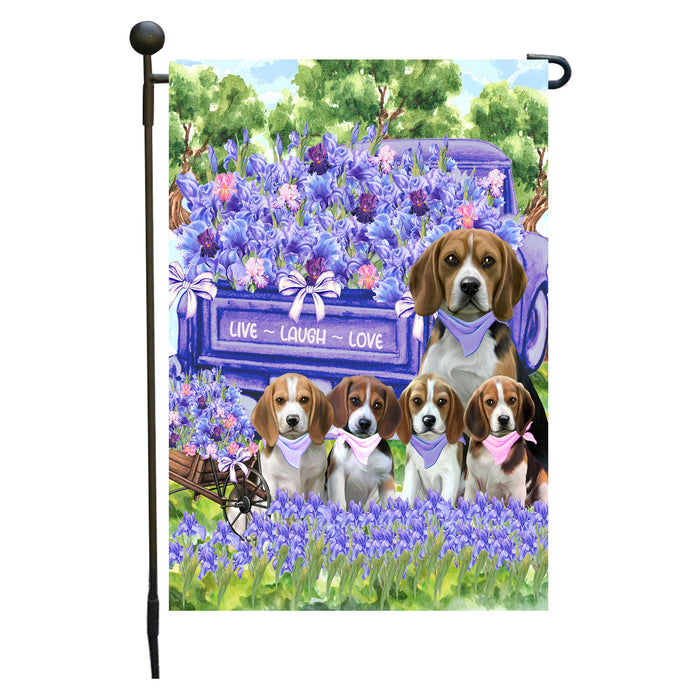 Beagle Dogs Garden Flag for Dog and Pet Lovers, Explore a Variety of Designs, Custom, Personalized, Weather Resistant, Double-Sided, Outdoor Garden Yard Decoration
