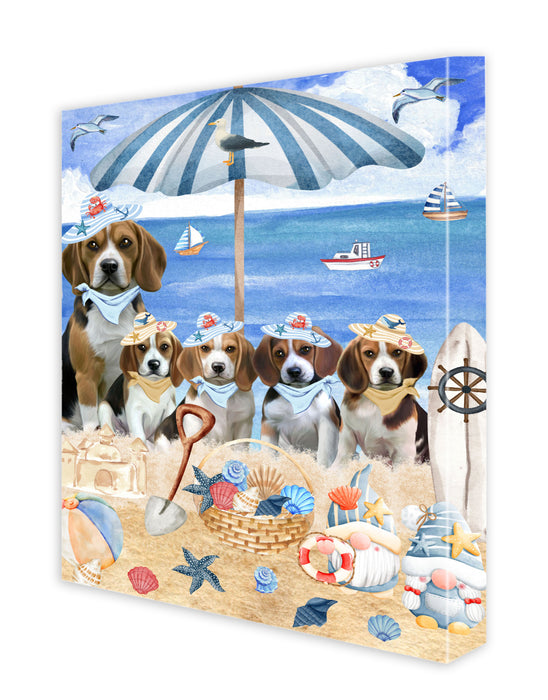 Beagle Canvas: Explore a Variety of Designs, Custom, Digital Art Wall Painting, Personalized, Ready to Hang Halloween Room Decor, Pet Gift for Dog Lovers