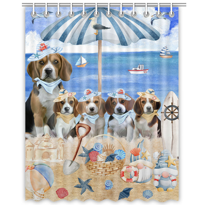 Beagle Shower Curtain: Explore a Variety of Designs, Halloween Bathtub Curtains for Bathroom with Hooks, Personalized, Custom, Gift for Pet and Dog Lovers