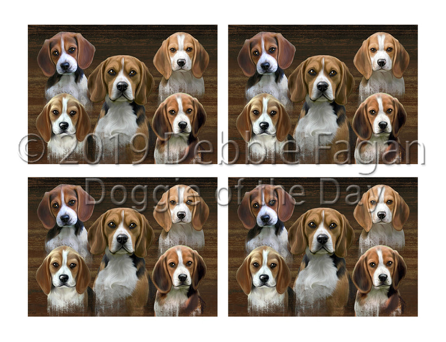 Rustic Beagle Dogs Placemat