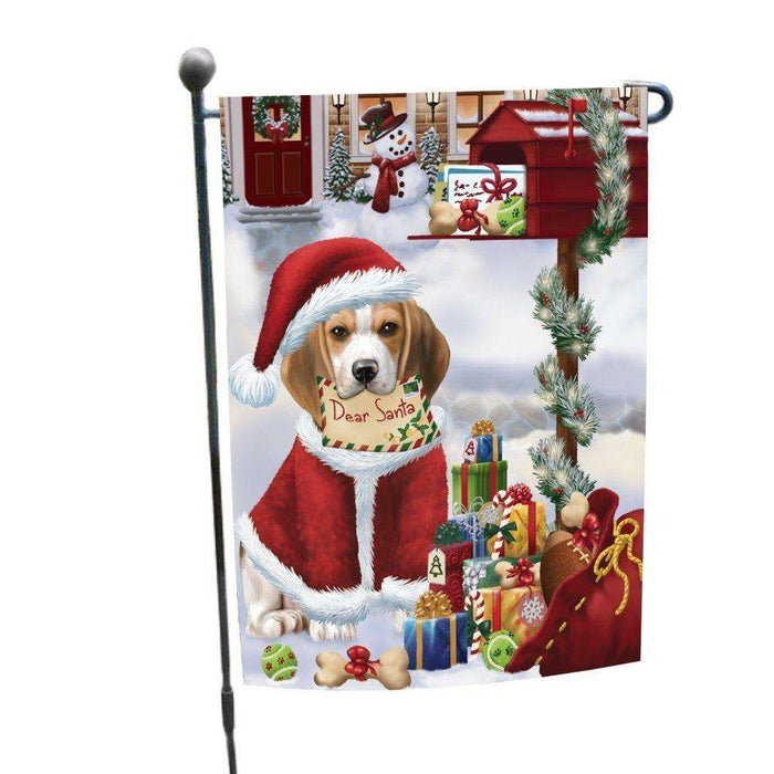 Beagles Dear Santa Letter Christmas Holiday Mailbox Dog Garden Flag