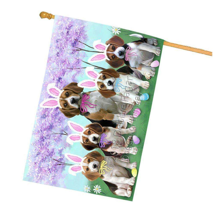 Beagles Dog Easter Holiday House Flag FLG49095