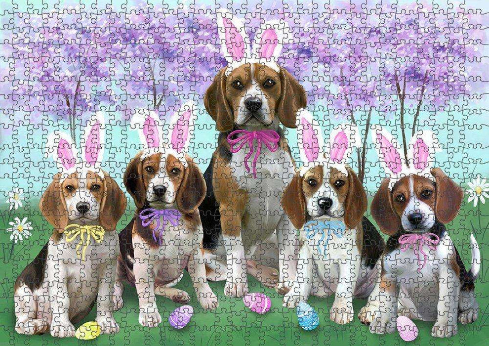 Beagles Dog Easter Holiday Puzzle with Photo Tin PUZL49956