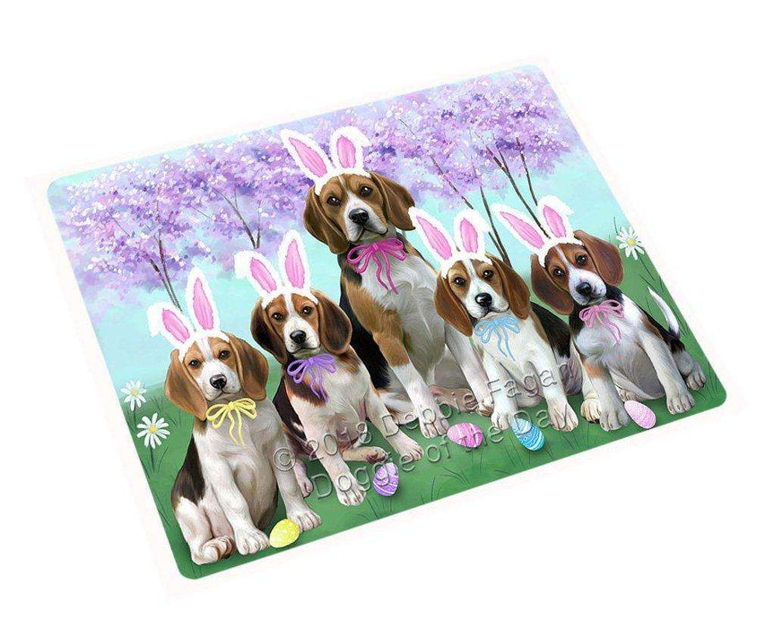 Beagles Dog Easter Holiday Tempered Cutting Board C51258