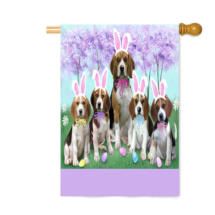 Personalized Easter Holiday Beagle Dogs Custom House Flag FLG-DOTD-A58800