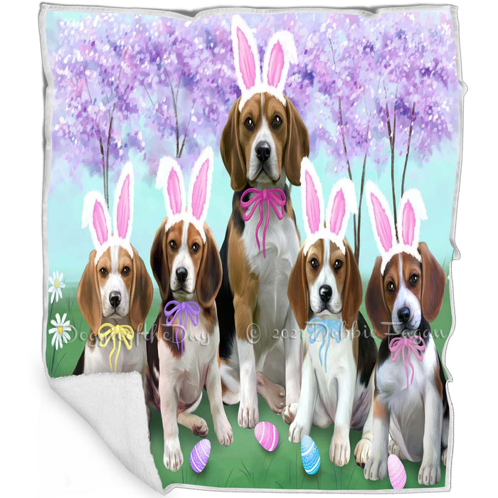 Beagles Dog Easter Holiday Blanket BLNKT57774