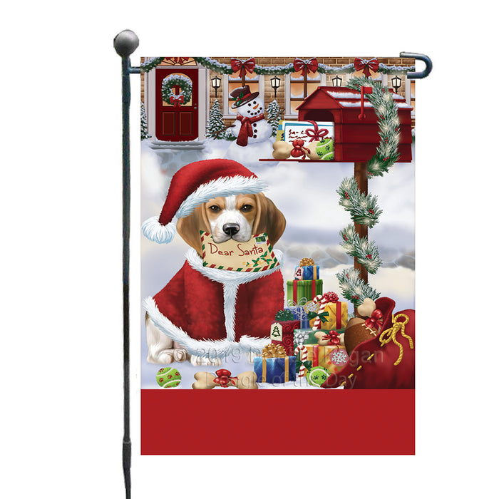 Personalized Happy Holidays Mailbox Beagle Dog Christmas Custom Garden Flags GFLG-DOTD-A59894