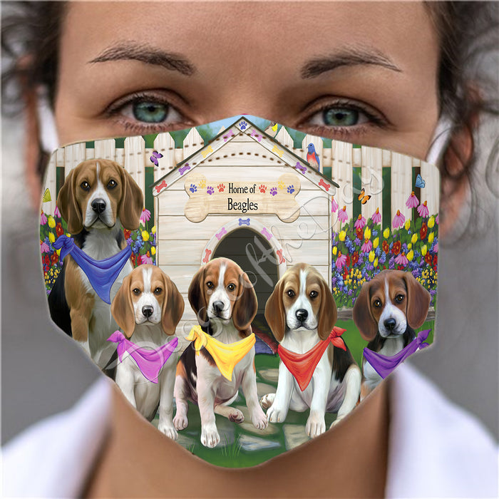 Spring Dog House Beagle Dogs Face Mask FM48769