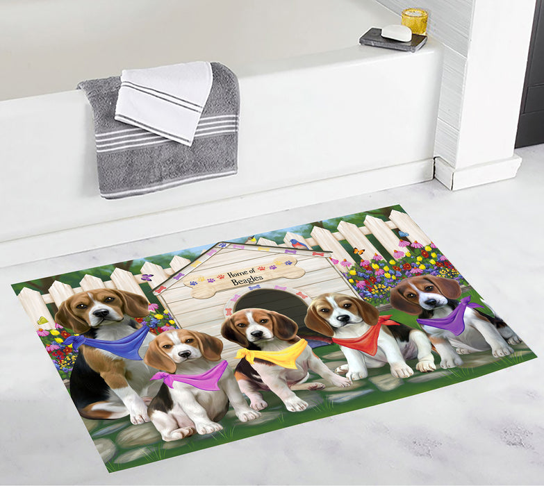 Spring Dog House Beagle Dogs Bath Mat
