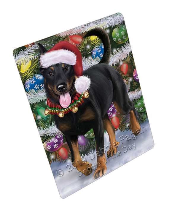 Trotting in the Snow Beauceron Dog Refrigerator / Dishwasher Magnet RMAG108264