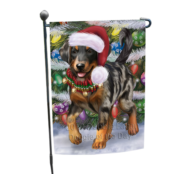 Trotting in the Snow Beauceron Dog Garden Flag GFLG66073