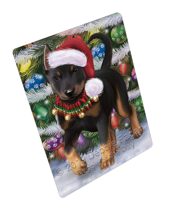 Trotting in the Snow Beauceron Dog Cutting Board - For Kitchen - Scratch & Stain Resistant - Designed To Stay In Place - Easy To Clean By Hand - Perfect for Chopping Meats, Vegetables, CA81402