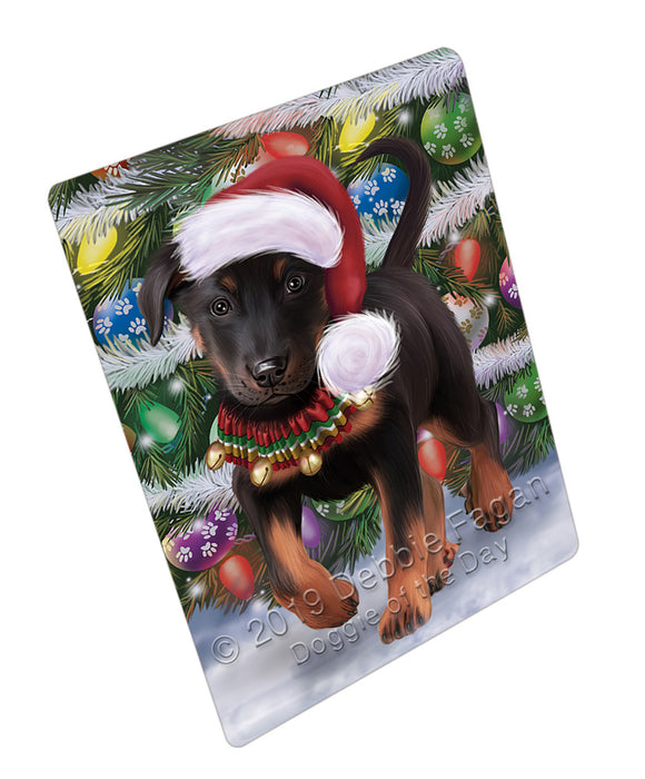 Trotting in the Snow Beauceron Dog Cutting Board - For Kitchen - Scratch & Stain Resistant - Designed To Stay In Place - Easy To Clean By Hand - Perfect for Chopping Meats, Vegetables, CA81404