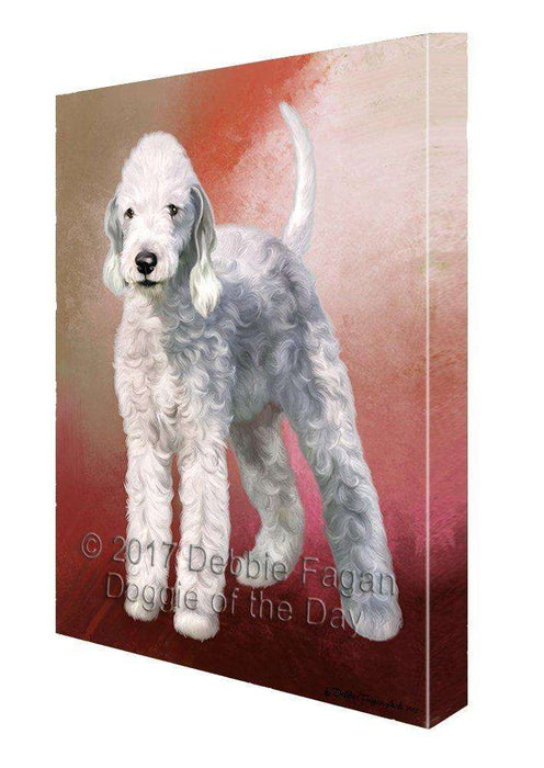Bedlington Terrier Dog Painting Printed on Canvas Wall Art