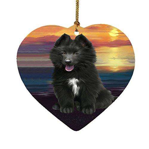 Belgian Shepherd Dog Heart Christmas Ornament