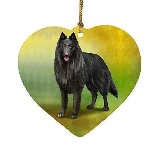 Belgian Shepherd Dog Heart Christmas Ornament