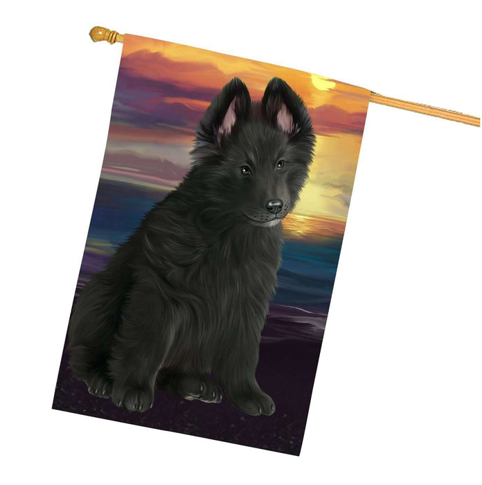 Belgian Shepherd Dog House Flag