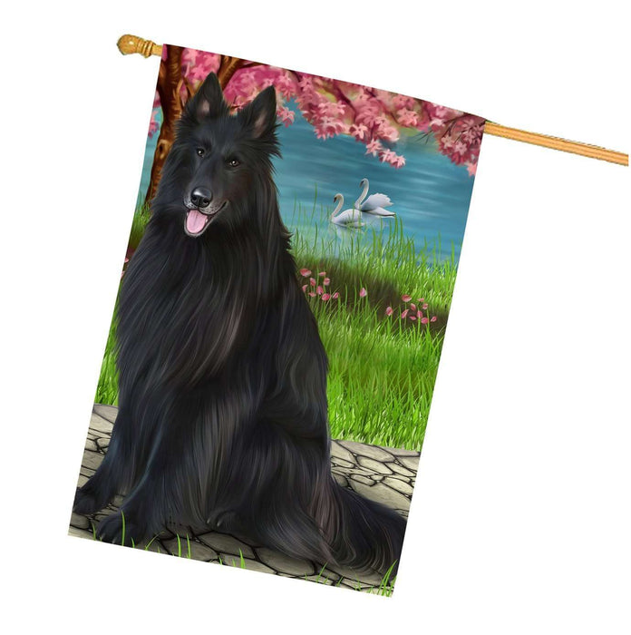 Belgian Shepherd Dog House Flag