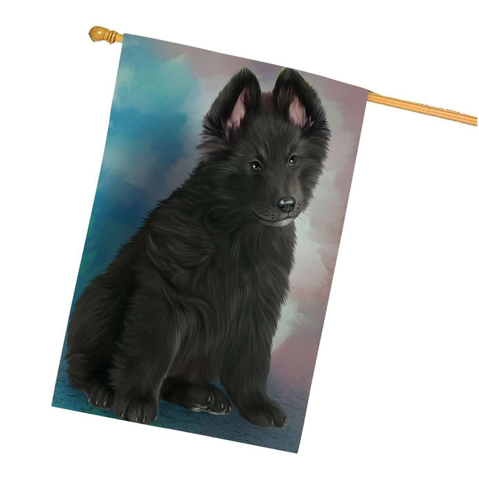 Belgian Shepherd Dog House Flag