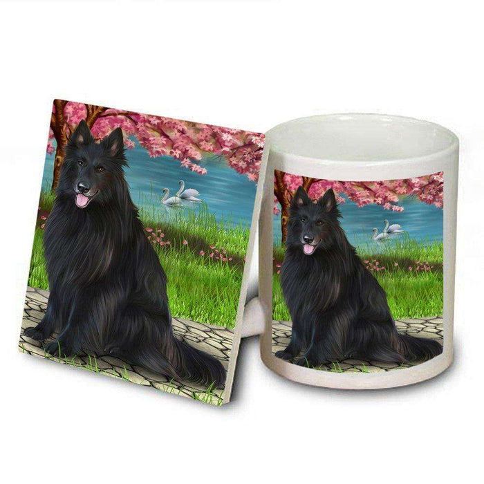 Belgian Shepherd Dog Mug and Coaster Set