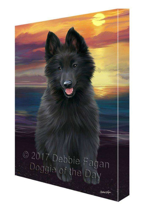 Belgian Shepherd Dog Painting Printed on Canvas Wall Art Signed