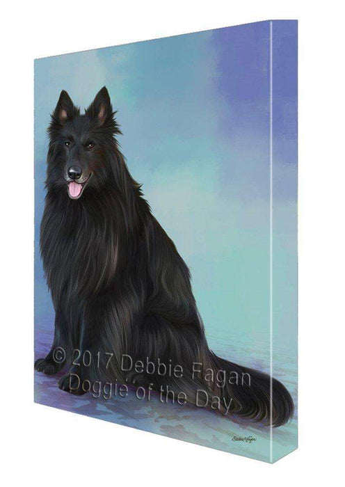 Belgian Shepherd Dog Painting Printed on Canvas Wall Art Signed