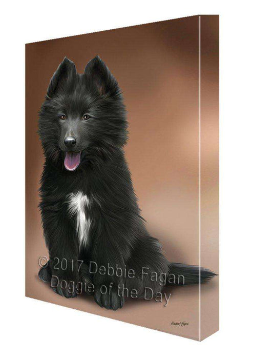 Belgian Shepherd Dog Painting Printed on Canvas Wall Art Signed