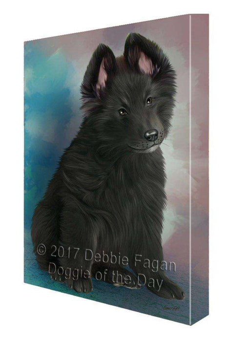 Belgian Shepherd Dog Painting Printed on Canvas Wall Art Signed